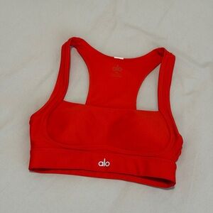 alo yoga airlift ignite Racerback Sports Bra bright red
